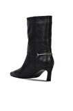 Bueno Shoes Siyah Deri Kadın Topuklu Bot 42wb6297