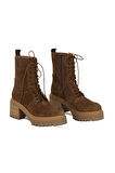 Bueno Shoes Taba Süet Kadın Topuklu Bot 39wb3410