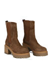 Bueno Shoes Taba Süet Kadın Topuklu Bot 39wb4813