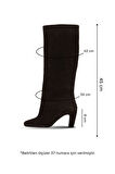 Bueno Shoes Kahverengi Süet Kadın Topuklu Çizme 39wc2958