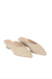Bueno Shoes Bej Süet Kadın Topuklu Terlik 39wt3150