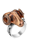 Koç Başı Bronz Erkek Yüzük