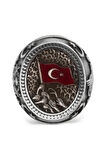 Türk Milleti Figürlü Bir Ölür Bin Diriliriz Yüzüğü