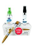 Zgts Gold Line Dermaroller 0.50mm Titanyum 192 İğneli Saç Yüz Cilt İçin Derma Roller