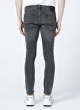 Luke Slim Tapered Dar Kesim Düşük Bel Antrasit Esnek Jean Kot Pantolon