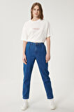 Mom Denim Esnek Jean Kot Pantolon