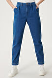 Mom Denim Esnek Jean Kot Pantolon