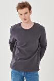 Regular Fit Normal Kesim %100 Pamuk Sıfır Yaka Sweatshirt