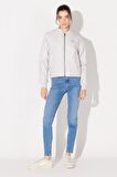 Regular Fit Normal Kesim Bisiklet Yaka Gri Mont