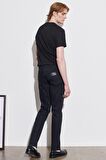 Texas Slim Fit Dar Kesim Normal Bel Siyah Esnek Pantolon