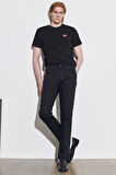 Texas Slim Fit Dar Kesim Normal Bel Siyah Esnek Pantolon