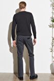 Texas Slim Fit Dar Kesim Normal Bel Antrasit Esnek Pantolon