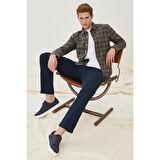 Texas Slim Fit Dar Kesim Normal Bel Lacivert Esnek Pantolon