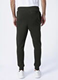 Slim Fit Dar Kesim Normal Bel Haki Sweatpant Eşofman Altı