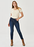 Lee Yüksek Bel Skinny Fit Mavi Kadın Denim Pantolon L626RKEX