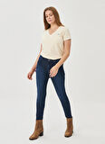 Lee Yüksek Bel Skinny Fit Mavi Kadın Denim Pantolon L626RKEX