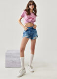 Regular Fit Rahat Kesim %100 Pamuk 5 Cep Jean Şort