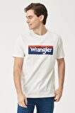 Wrangler Sıfır Yaka Regular Fit Ekru Erkek T-Shirt W7H4D3737