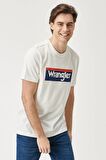 Wrangler Sıfır Yaka Regular Fit Ekru Erkek T-Shirt W7H4D3737