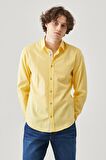 Regular Fit Normal Kesim Sarı Gömlek