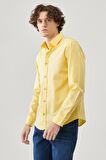 Regular Fit Normal Kesim Sarı Gömlek
