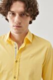 Regular Fit Normal Kesim Sarı Gömlek