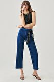 Wide Leg Fit Yüksek Bel Geniş Paça Esnek Jean Kot Pantolon