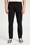 Texas Slim Fit Dar Kesim Normal Bel Siyah Esnek Pantolon