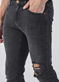 Larston Slim Tapered Dar Kesim Düşük Bel Siyah Esnek Jean Kot Pantolon