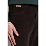 Texas Slim Fit Dar Kesim Normal Bel Kadife Esnek Pantolon