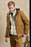 All Terrain Gear Regular Fit Normal Kesim Kapüşonlu Camel Parka Ceket