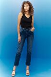 Marion Straight Fit Normal Bel Denim Esnek Jean Pantolon