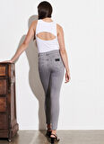 Skinny Fit Dar Kesim Yüksek Bel Esnek Jean Kot Pantolon