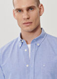 Wrangler Regular Fit Koyu Mavi Erkek Gömlek W5A3BMX50_Uzun Kollu Gömlek