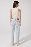 Carol Cropped Straight Fit Yüksek Bel Esnek Jean Kot Pantolon