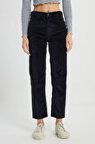 Carol Cropped Straight Fit Yüksek Bel Esnek Jean Kot Pantolon