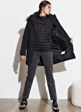 Regular Fit Normal Kesim Siyah Parka Ceket