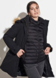 Regular Fit Normal Kesim Siyah Parka Ceket