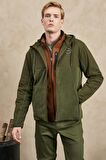 All Terrain Gear Regular Fit %100 Pamuk Tam Fermuarlı Haki Ceket
