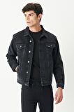 Riders By Lee Trucker Regular Fit %100 Pamuk Antrasit Jean Kot Ceket