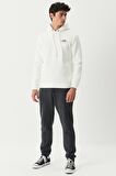 Riders By Lee Regular Fit Kapüşonlu Şardonlu Kırık Beyaz Sweatshirt