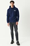 Riders By Lee Regular Fit Kapüşonlu Şardonlu Lacivert Sweatshirt