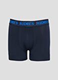 Riders By Lee Pamuklu Esnek Regular Fit Lacivert Siyah Desenli Logolu 3'lü Boxer Paketi