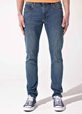 Luke Slim Fit Dar Kesim Normal Bel Mavi Esnek Jean Kot Pantolon