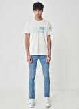 Luke Slim Fit Dar Kesim Normal Bel Mavi Esnek Jean Kot Pantolon