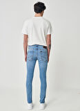 Luke Slim Fit Dar Kesim Normal Bel Mavi Esnek Jean Kot Pantolon