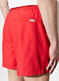 Regular Fit Normal Kesim Normal Bel Kırmızı Deniz Şortu