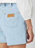 Donna Regular Fit Normal Kesim Normal Bel Açık Mavi Esnek Jean Kot Şort