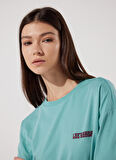 Lee Bisiklet Yaka Turkuaz Kadın T-Shirt L23126641