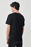 Regular Fit Normal Kesim %100 Pamuk Bisiklet Yaka Siyah Tişört